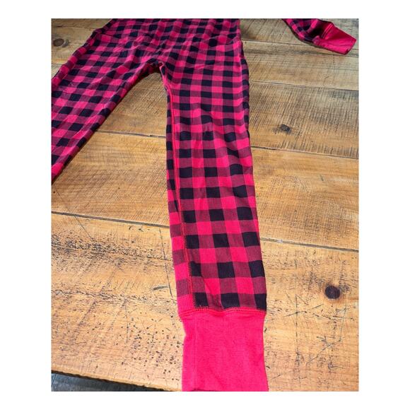 Victorias Secret PINK Womens 1-Piece Red Black Gold Plaid Pajamas Sleep Small - Picture 9 of 9